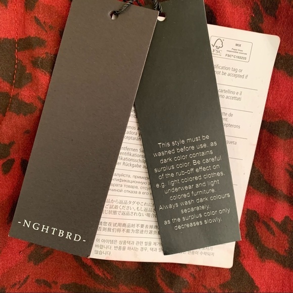 Nghtbrd red and black river leopard print asymmetrical wrapped mini skirt - 25 - Picture 7 of 10